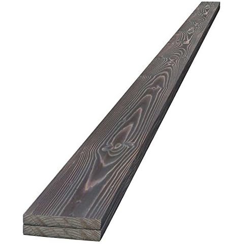 1 in. x 4 in. x 8 ft. UFP-Edge Charred Wood Pine Trim Board (2-Pack) (Ash Gray), Factory Finished, Bold Colors, Interior DIY Decor Cover
