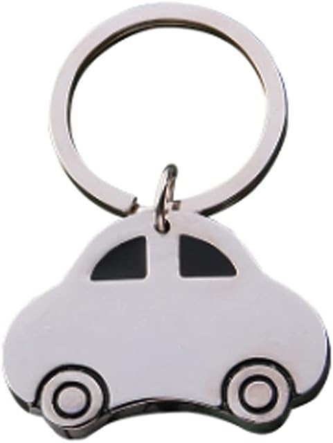 ARFUKA Keyring Cute Metal Car Shaped Keychain Alloy Key Chain Key Ring, Christmas/Birthday Gift for Men and Women Silver