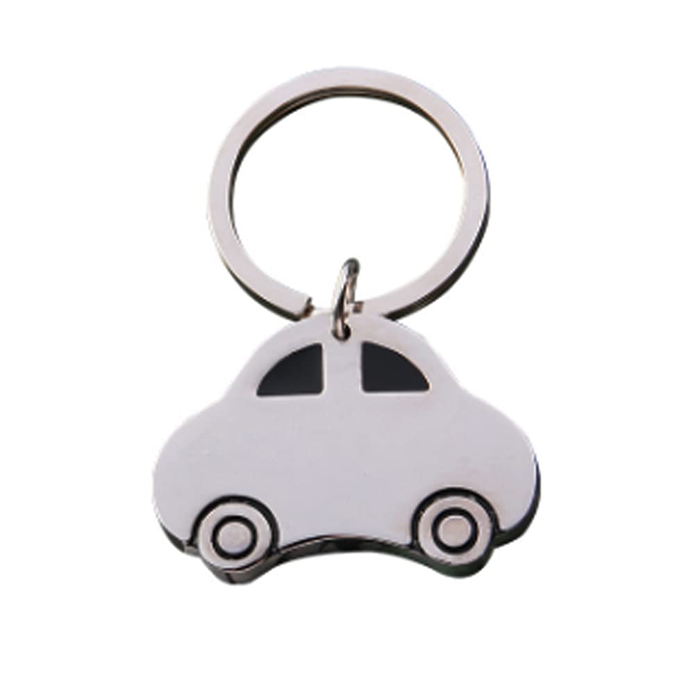 ARFUKA 6 portachiavi in acciaio inox, stile sportivo, ciondolo portachiavi per auto, portachiavi, portachiavi, portachiavi, regalo di compleanno, per donne e uomini, argento