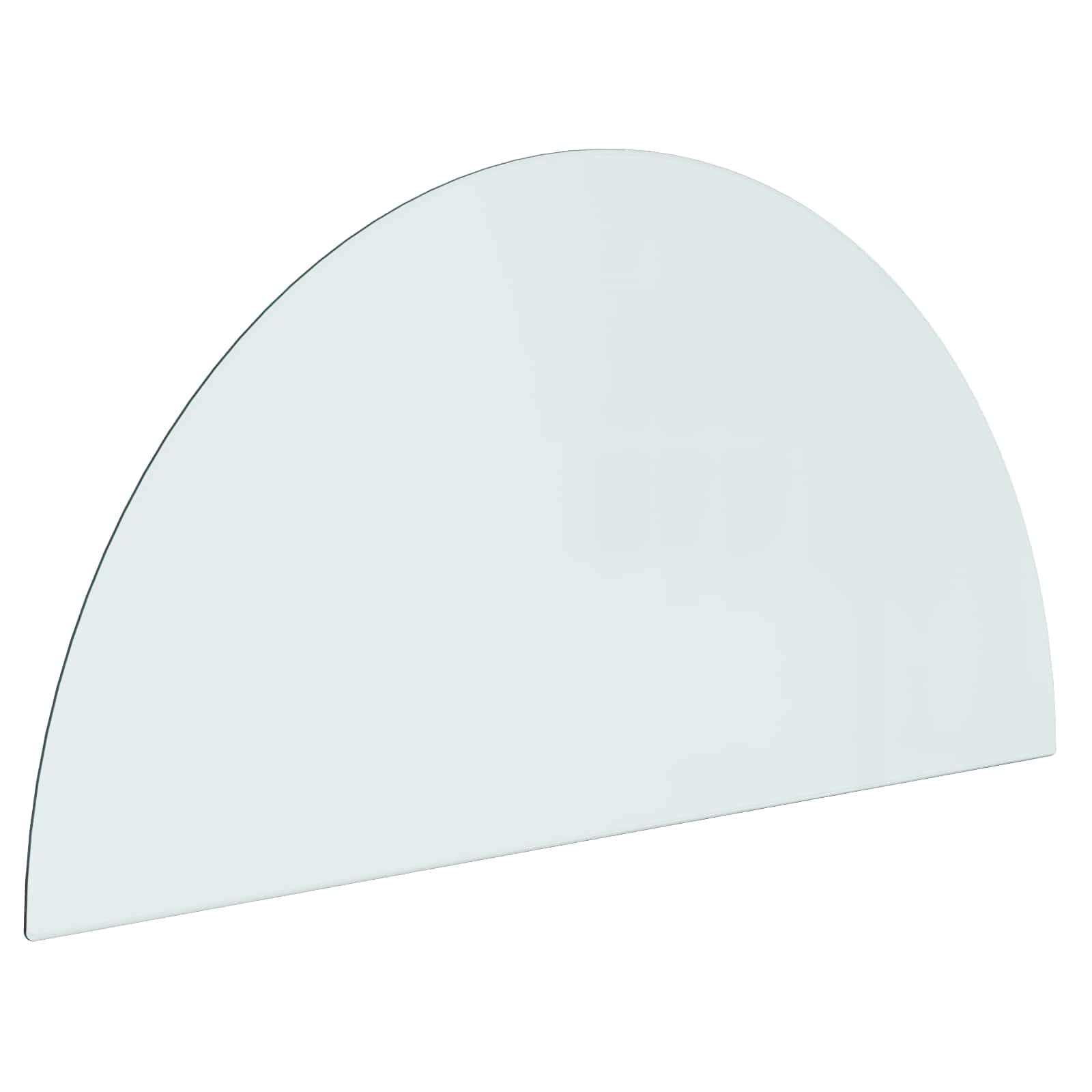 Kaminbodenplatte 1000 x 500 mm Glasplatte für Kaminofen, Funkenschutzplatte feuerfest, Bodenschutzplatte aus Sicherheitsglas für Parkett und Laminat