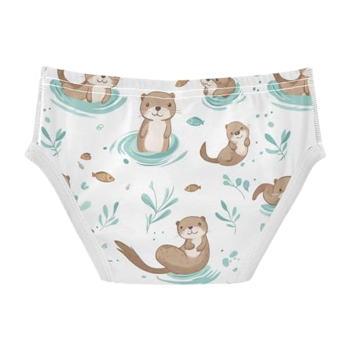 Wusikd Otters Swimming Boys' Underwear Cotton Boys Briefs Soft Toddler Underwears 2T2
