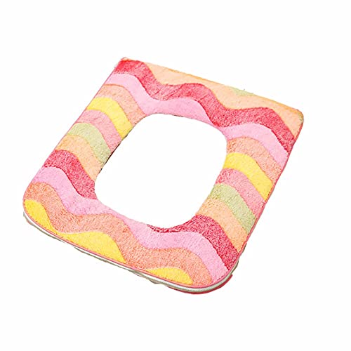 Xuptor Toilettensitzkissen, Toilettenwärmer, tragbar, einfache Installation, waschbar, Rosa