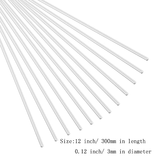 LSYGXYZ 20 Pieces Acrylic Rods, 12 Inch Clear Acrylic Round Plastic Rods for DIY Crafts Party Decorations Gardening（3mm Diameter） - Image 2