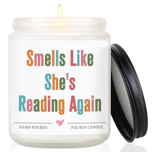Book Lovers Women Gifts 7OZ Lavender Scent Soy Wax Candle