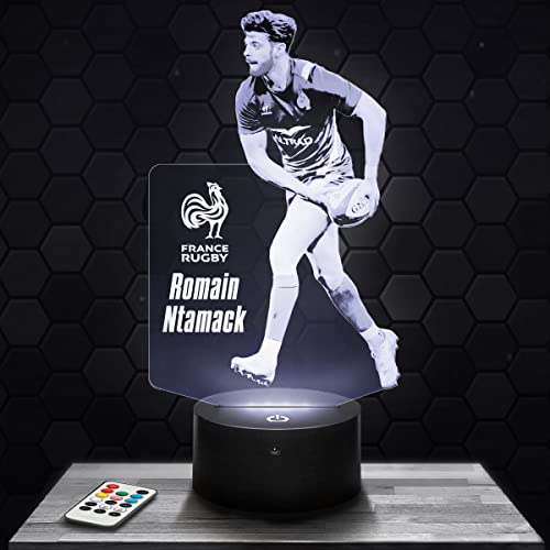 Lámpara de noche, Ntamack Rugby FFR Luz de noche, Touch LED Ilusión Luz de noche, Navidad Cumpleaños Niño Niña Lámpara de noche para niños o adultos Cover