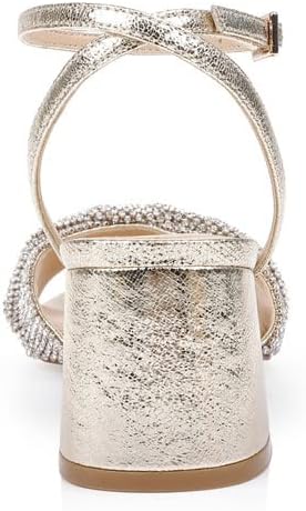 Jewel Badgley Mischka Ansley Metallic Mesh Block Heel - Image 8