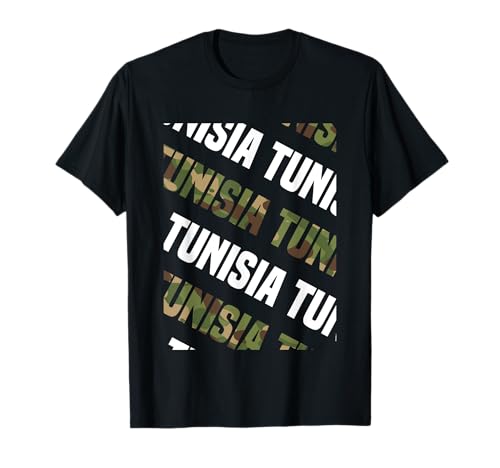 Tunisia Patrón De Camuflaje Verde Camiseta