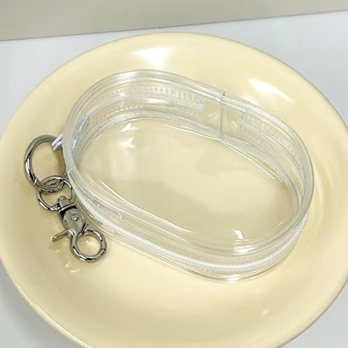 Custodia Trasparente Per Cavi Dati E Caricabatterie, Organizer Da Viaggio Con Scomparti Multiforo, Blu, Misura 10x6x3.5 Cm