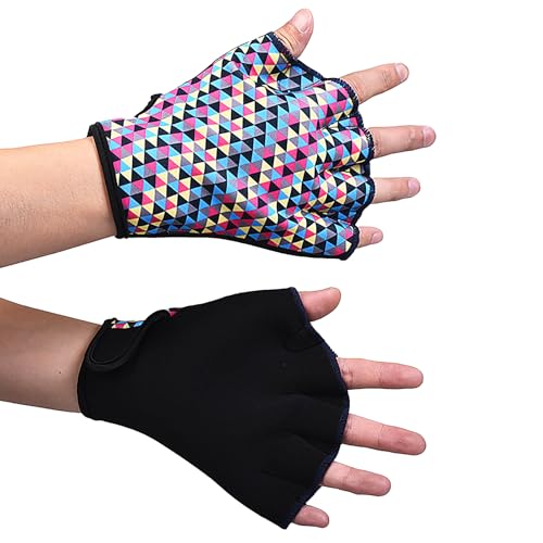 Swimming Gloves Aquatic Training Gloves Webbed Swim Gloves Swimming Training Hand Paddles Fitness and Water Aerobics Resistance Gloves Swim Diving Training Hand Paddle for Men Women Children