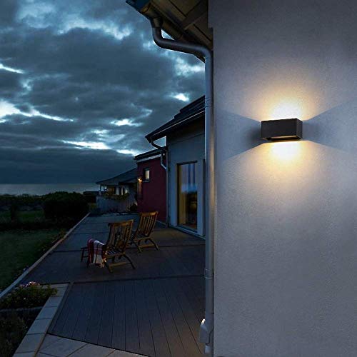 Applique murale LED extérieur noire en aluminium design étanche 3000K - 5