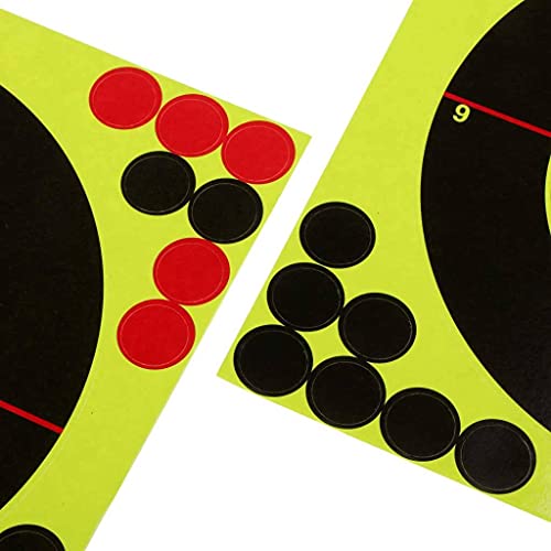 Colaxi 10pcs Alvos de Tiro Alvo de Papel Adesivo Splatter Reativo 21x21cm