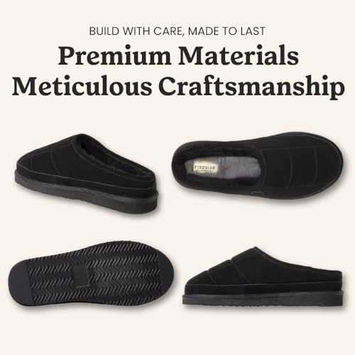 Image of Fireside by Dearfoams Men's Grafton Shearling Indoor /Outdoor Clog