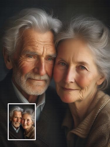 Diamond Painting Personalizado, Cuadro Diamantes Personalizado con Foto, DIY Diamond Painting Kit Completo, Pintar con Diamantes Personalizado para Manualidades, Regalos Personalizados 70x125cm L-273