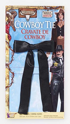Forum Novelties 51614 Black Western String Tie, As Shown, One Size