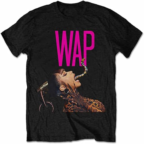 Photo de HANLINMY Cardi B Dripping Snake Men T-Shirt Comfortable Casual Graphic Tops Black L