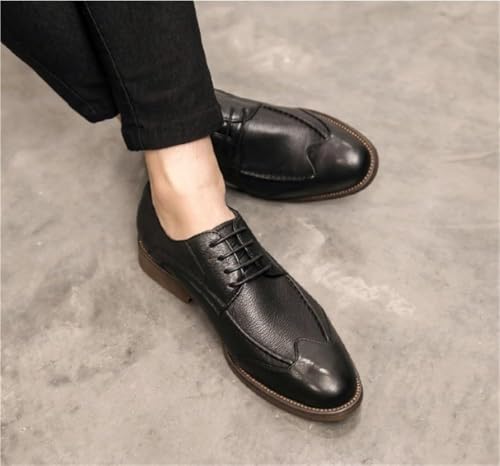 Leather Business Dress Shoes for Men Classic Oxford Comfortable Formal Wedding Non-Slip Lace-Up Stylish Office Footwear3