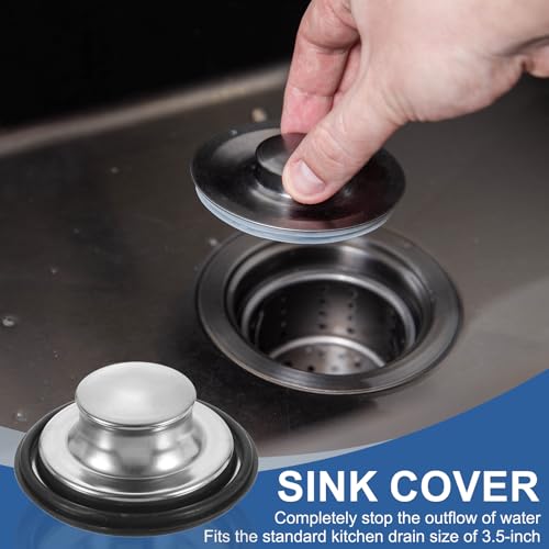 uxcell Colador para Fregadero de Acero Inoxidable Plata 6 Piezas miniatura 4