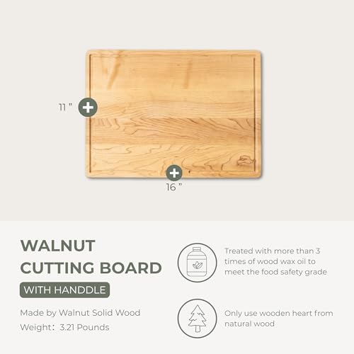 Tabla de cortar rectangular de madera de maple 45.72 x 30.48 cm miniatura 2
