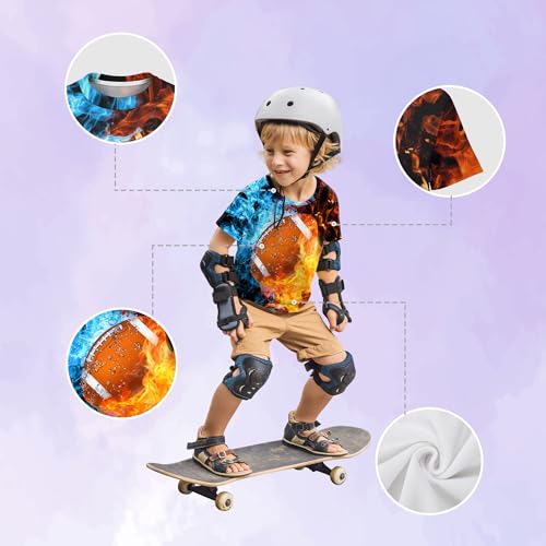 Tiannee Kids Unisex T-Shirt – Lightweight Crew Neck Short Sleeve Tee for Boys & Girls, Cool Summer Shirt for Ages 6-164