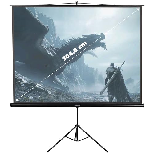 Zebronics Tripod Projector Screen, 304.8 cm (120 Inch), 4K Suppor...