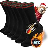 kaciixaa Merino Wollesocken Thermosocken Wandersocken Herren & Damen Winter Outdoor Warme Socken Trekkingsocken,Merinowolle Sportsocken Laufsocken Sneakersocken[Schwarz&Rot&Grün,S]