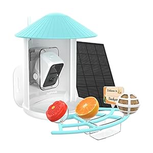 NETVUE Birdfy Pro – Bird Feeder with Camera, Wider Perch DIY Add-ons, Hummingbird Feeder, Suet Ball, Jelly Feeder, Auto Capture Bird Videos & Motion Detection, Ideal Gift for Family (Lite)