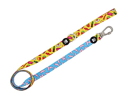 DUKIER - Correa para Perro, Accesorio para Mascotas Extensible, Largo y Resistente, con Mosquetón de Seguridad, de Neopreno, Diseño de Sweets, Talla S