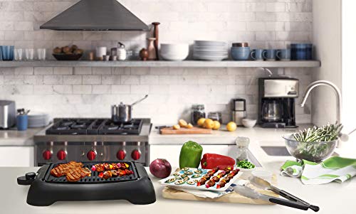 Elite Gourmet Egl-3450 Smokeless Indoor Electric Bbq Grill Dishwasher Safe, Pfoa-Free Nonstick, Adjustable Temperature, Fast Heat Up, Low-Fat Meals Easy To Clean Design, Black #TOP6
