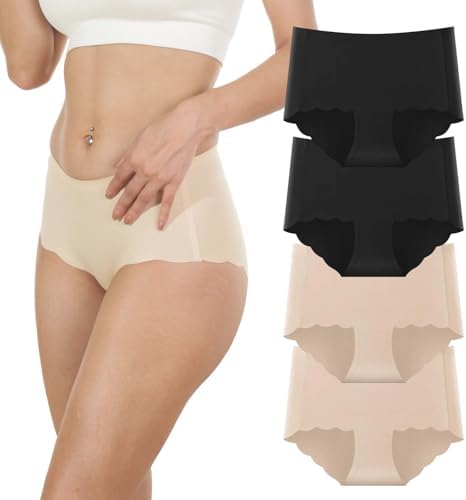 Unterhosen Damen,Nahtlos Slips Unterwäsche Frauen,Hohe Taille Pan...