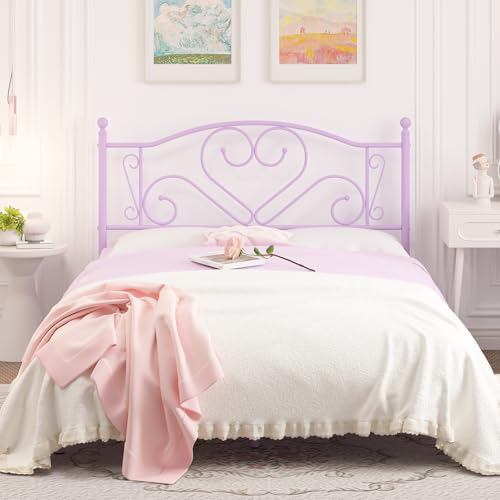 Weehom Full Size Bed Frame with Headboard, Heavy Duty Steel