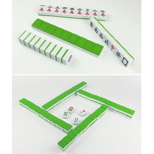 Juego de mesa Mahjong chino con 144 fichas de melamina miniatura 2