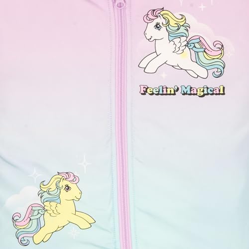 My Little Pony Feelin' Magical Girls Varsity Bomber Jacket - Lightweight Zip-Up Graphic Print Jacket for Kids3