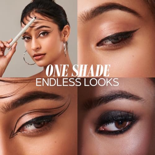 Image of SIMPLYNAM Ultimate Kajal - Ink Black | 1 Stroke Intense Color Payoff | Water & Sweat-Resistant | Long-Lasting & Smudge-Proof | Safe for Sensitive Eyes | 7X More Product | In-Built Sharpener & Smudger