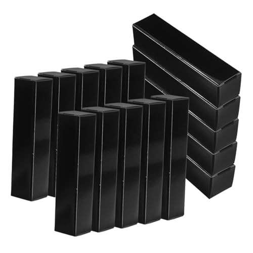 FRCOLOR 15 Cajas caja de pintalabios brillo de labios estuche para envolver pintalabios carton caja de labiales contenedor de lápiz labial de papel cajas de lápiz labial vacías Black