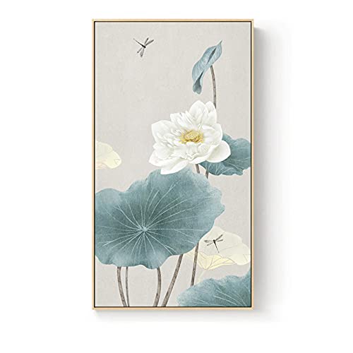 Decoración de la pared del hogar con arte floral en lienzo de 60x120cm