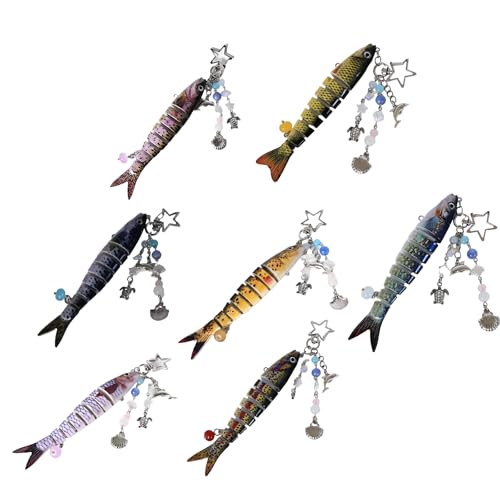 Porte-clés Swimbait poisson artificiel étanche avec lanière pour hommes et femmes