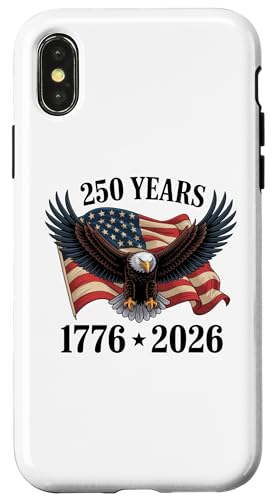 250 Anniversary USA 2026 Patriotic Eagle 250th 4th of July �X�}�z�P�[�X iPhone X/XS �p