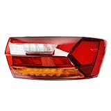 Getfarway LED Tail Light Assembly W/Bulbs Right Passenger Side Fit for Volkswagen Jetta 2019 2020 2021 2022 2023, Rear Outer Brake Lamp (Black Housing, Clear/Red Lens) Replace VW2805128 17A945096A