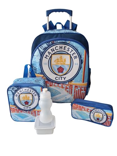 Kit Mochila Escolar Meninos Futebol City Tam G Rodinhas