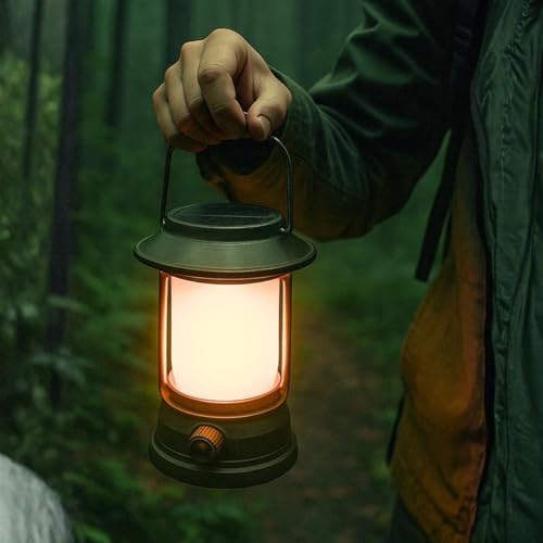 Lanterna Luminariá Led Lamparina Lampião Recarregável USB e C/Pla...