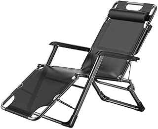 DEJIKOKU Sillón reclinable Duradero para Exteriores, Ajustable y con cojín extraíble, de Gravedad Cero, Ideal para la Siesta, Ideal para Adultos, para Oficina, Patio y jardín.