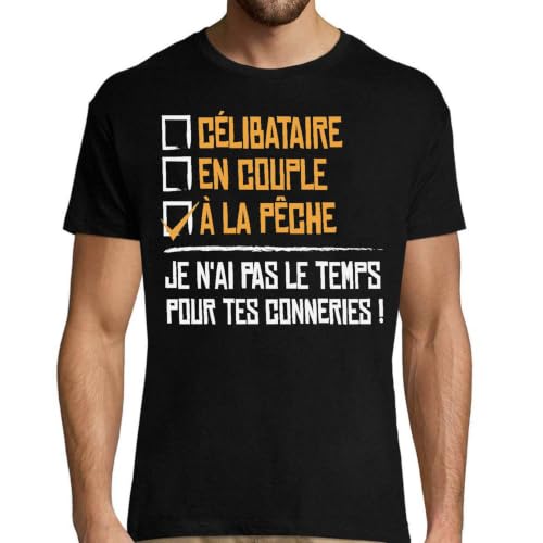 T-shirt homme pêcheur original pour l'anniversaire de papa rigolo