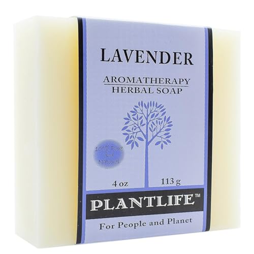 Plantlife Lavender Bar Soap - Moisturizing and Soothing Soap for Your Skin - Hand Crafted Using Plant-Based Ingredients - Made in California 4oz Bar