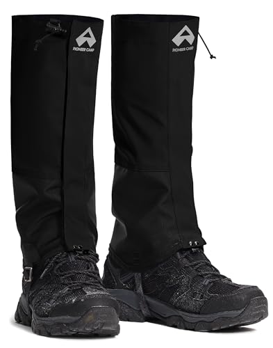 Pioneer Camp Gators for Hiking Boots Waterproof 420D Cordura Leg Gaiters Adjustable Men Women Hunting Fishing Snow Climbing