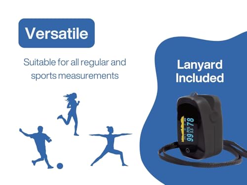 Pulsoximeter,Fingerpulsoximeter,Oximeter ideal zur schnellen Messung der Sauerstoffsättigung (SpO2)-Einfacher Pulsmesser für Erwachsene–OLED Anzeige (A, 1 Stück)