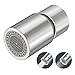 Produktbild HORJOR Wasserhahn Luftsprudler 360° Drehbar Strahlregler FM22, Perlator Mit Spritzfilter für Wassersparer 22mm Innengewinde Küche Bad Wasserhahn Aufsatz, Silber