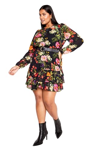 City Chic Women's Plus Size Royal Garden Fl, 24