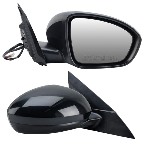 MOFOAP Passenger Side Mirror Compatible with Nissan Altima 2019 2020 2021 2022 2023 Mirrors Without Heat Manual Folding Paintable Black NI1321311 by MOFOAP - Used condition - US$37.20