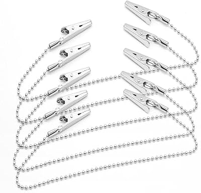 Reusable Metal Chain Clips for Napkins and Bibs