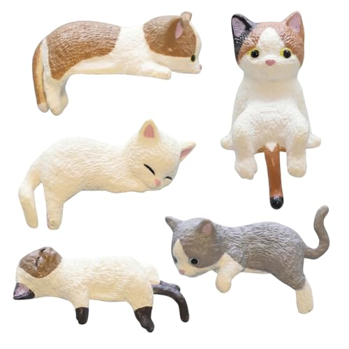 FIGCY 5 Minifiguras de Gatos Kawaii Adornos